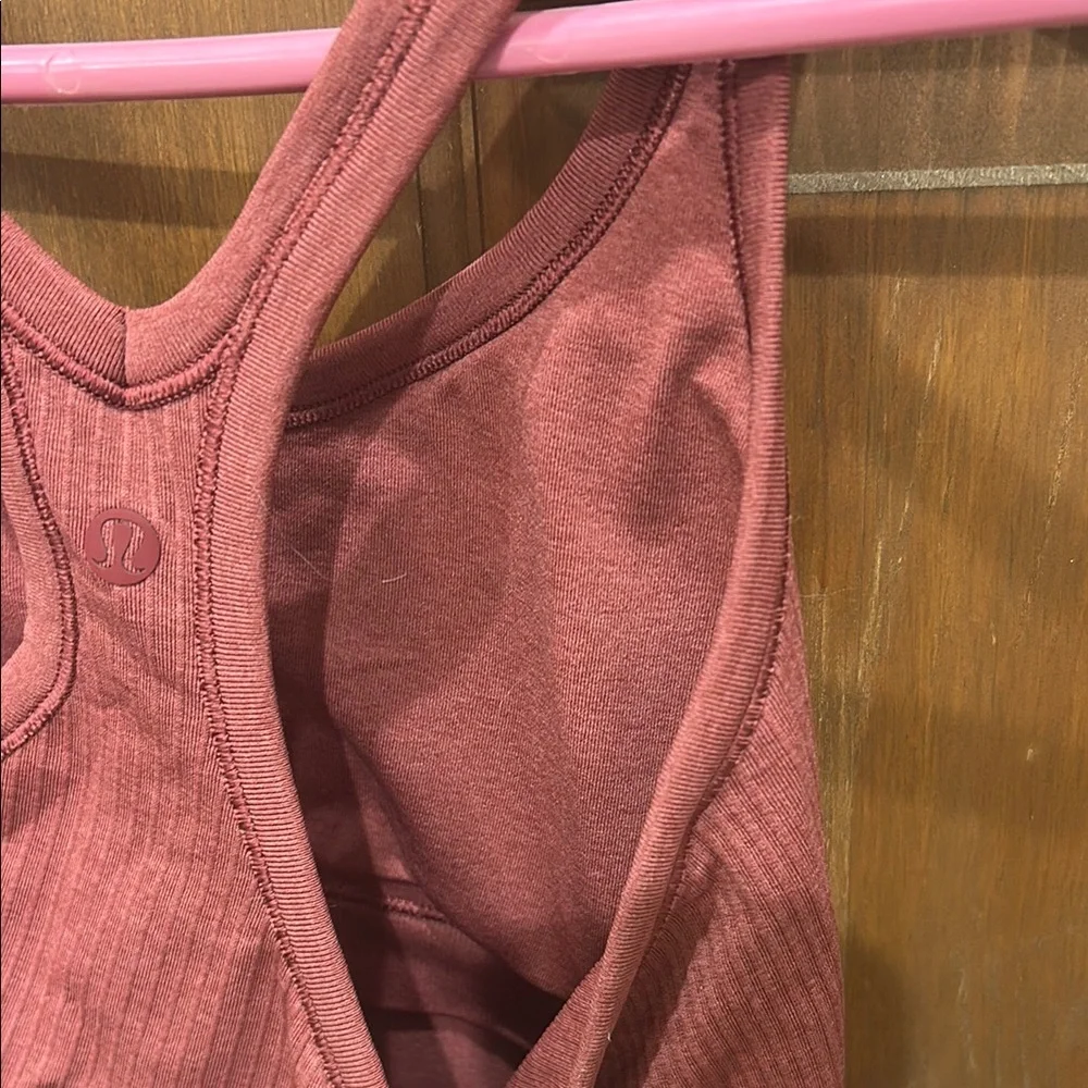 New Lululemon rust red sleeveless racerback tank padded 10 - Picture 5 of 10